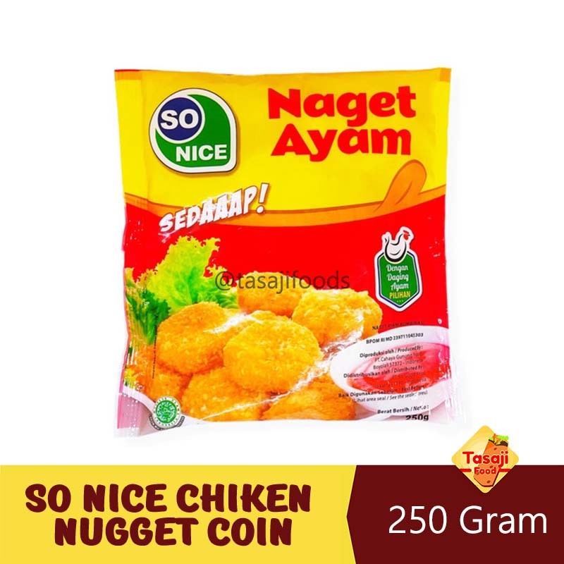 

So Nice Chiken Nugget Coin Fully Cooked 250gr