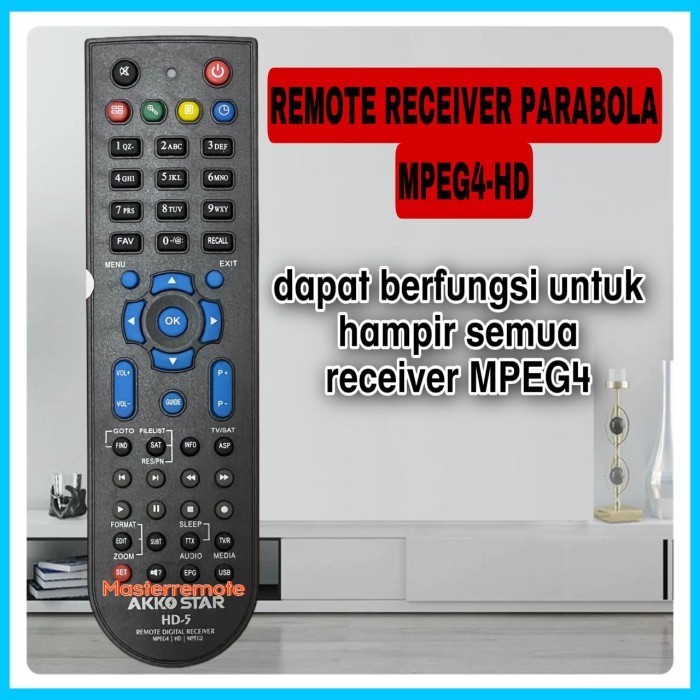 ES99 REMOT REMOTE RECEIVER PARABOLA HD MPEG4 MULTI HD9 AKKOSTAR
