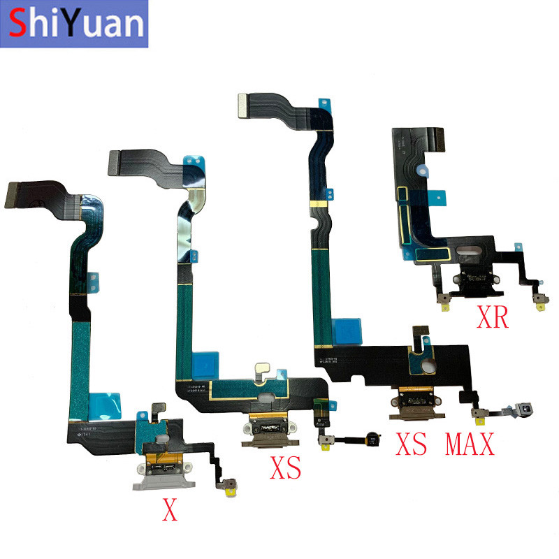 USB Charger Port Dock Connector Flex Cable For iPhone X XR XS XS MAX Charging with Microphone Repair