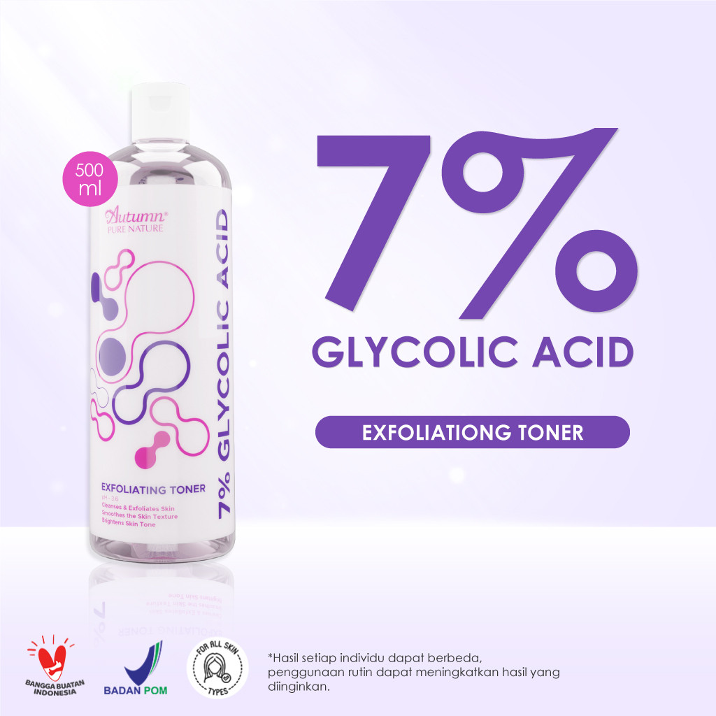 Autumn Glycolic Acid 7% Toning Solution Exfoliating Toner Badan (white) 500ml BPOM
