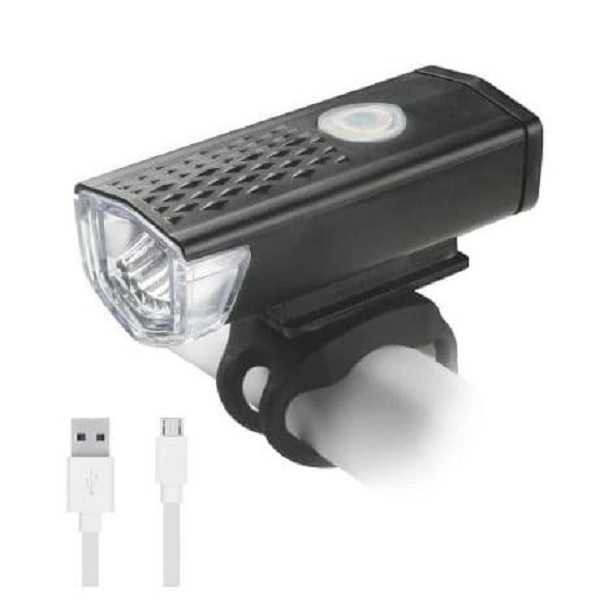 

Lampu Depan Sepeda LED 300LM Battery Recharge Bicycle USB waterproof - Hitam