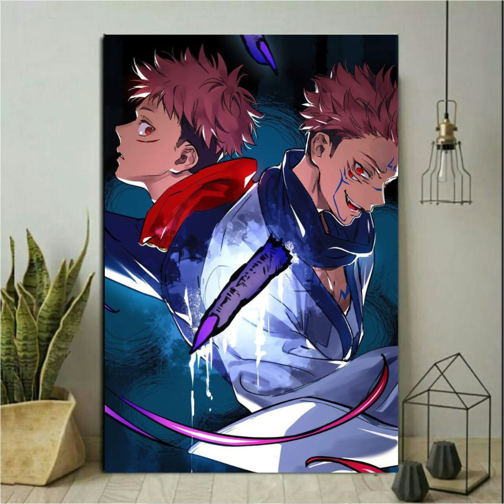 HIASAN DINDING - POSTER SUKUNA RYOMEN  - POSTER SUKUNA RYOMEN - POSTER ANIME NARUTO - DEKORASI RUMAH
