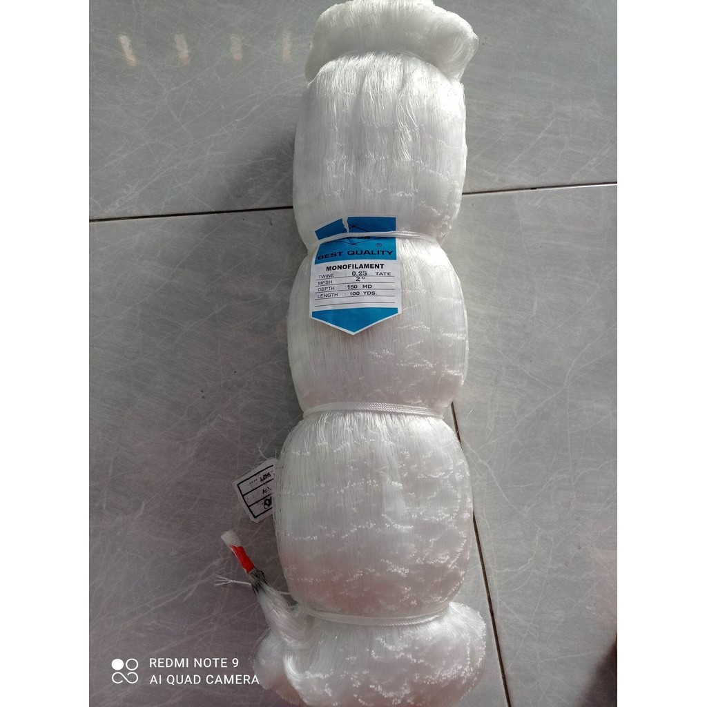 Jaring Arida 2 inchi 0.25 150md/100yds tate Jaring Ikan Arida Jaring Senar Nelayan Pukat Jaring Arid