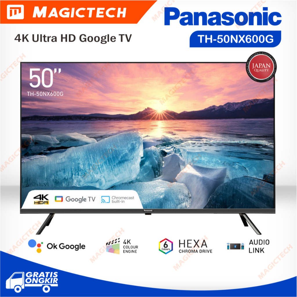 TV LED PANASONIC 50 Inch / 50" TH-50NX600G 4K UHD SMART GOOGLE TV