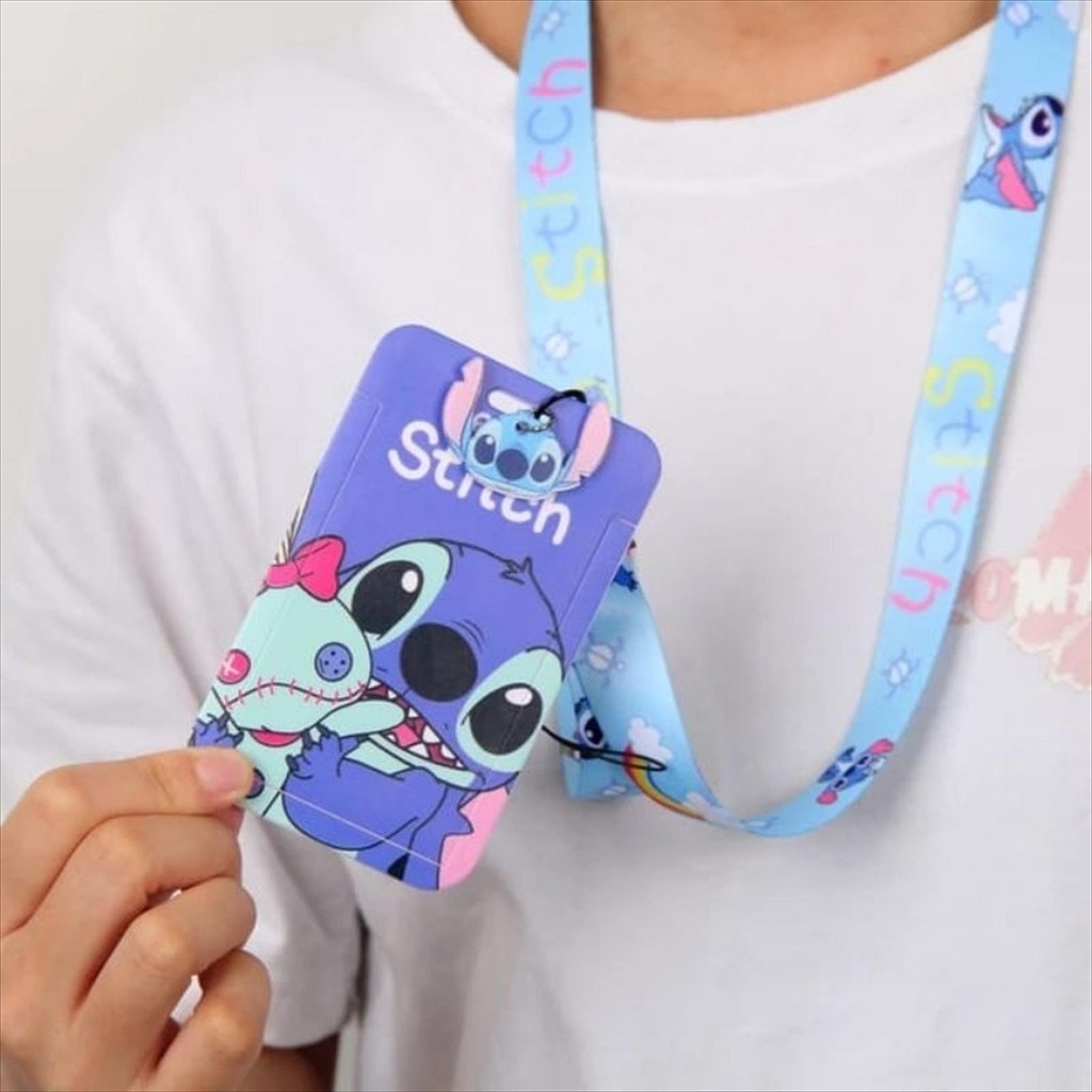 

(Stitch) Gantungan Lanyard ID Card Name Tag Card Kartu Nama Tanda Pengenal Photocard Lucu Kartun Seri Sticth