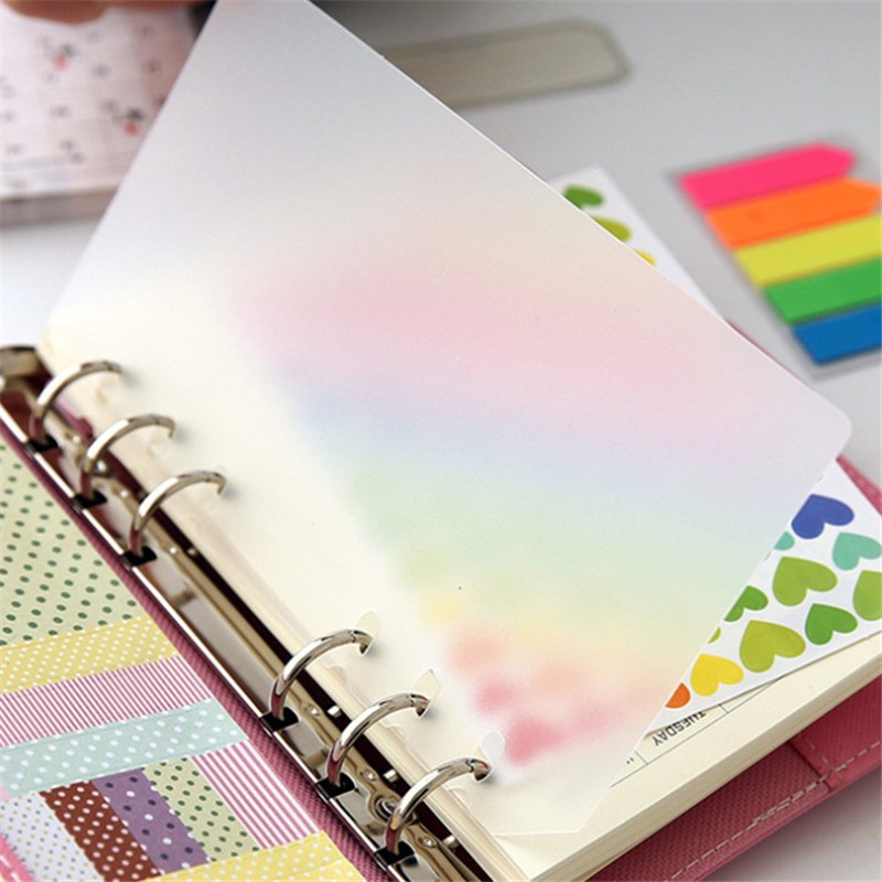 

2pc/lot A5/A6 Binder Notebook Planner Index Binder Divider PP Transparent Spiral Book Cover