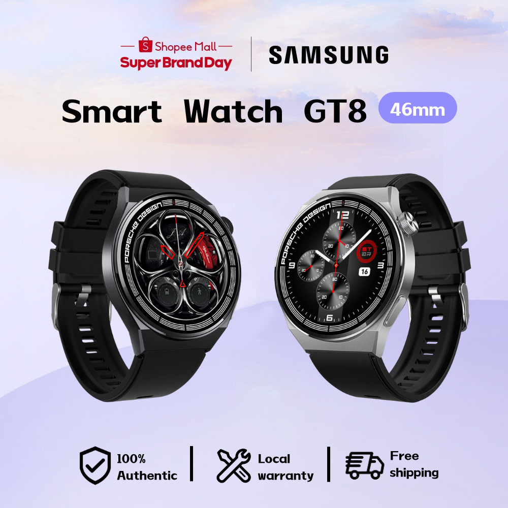 TERBARU 100% Original SAMSUNG SmartWatch GT8 1.5 Inci AMOLED Brand New Original IP68 Waterproof  And