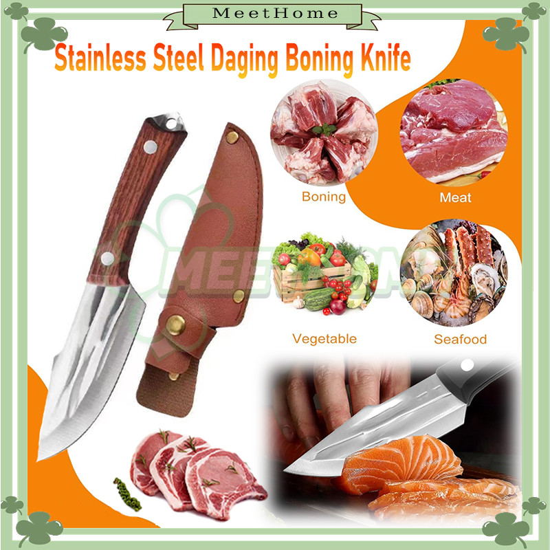 Pisau Tulang/Pisau Jepang Super Tajam/Pisau Super Tajam Baja Asli/Outdoor Kitchen Chef Knife