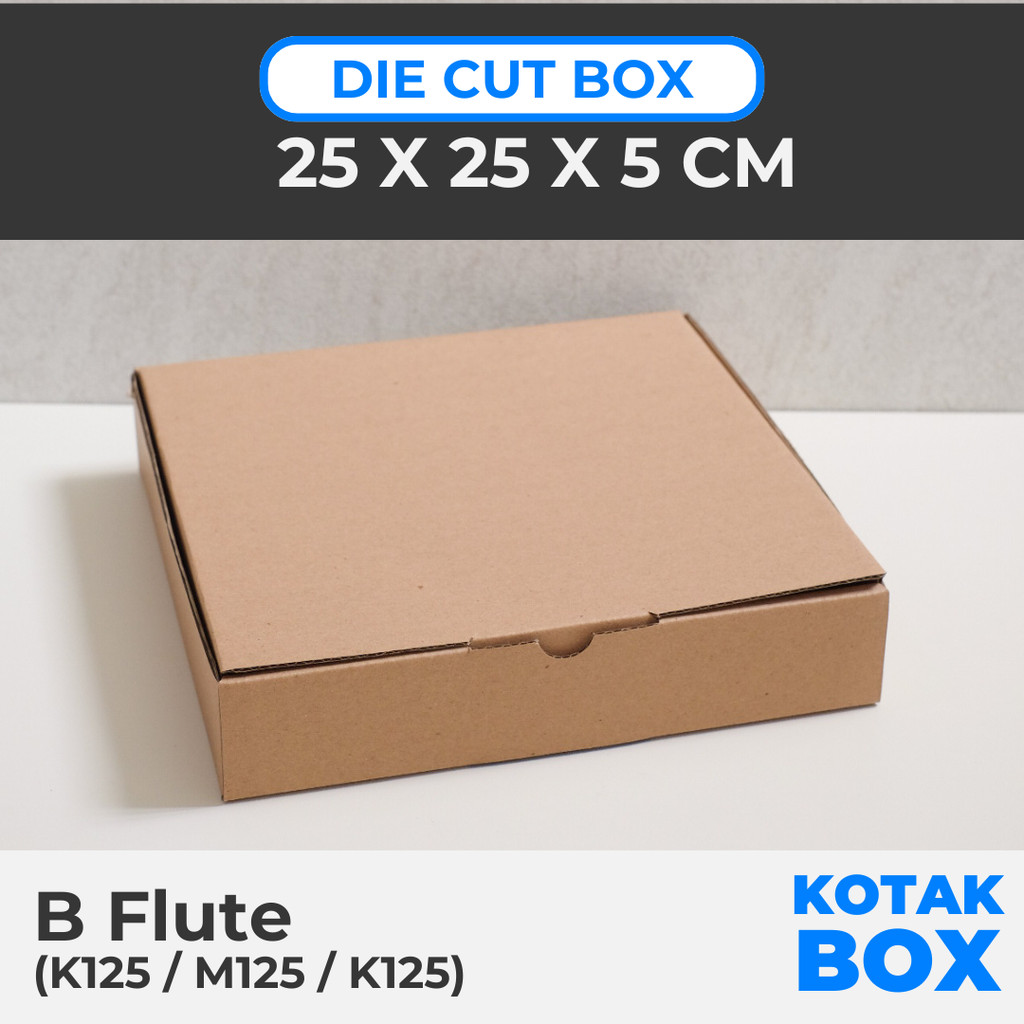 

Kardus Die Cut Mailer Box 25x25x5 cm | Box Kardus Karton Packaging Kardus Packing Polos