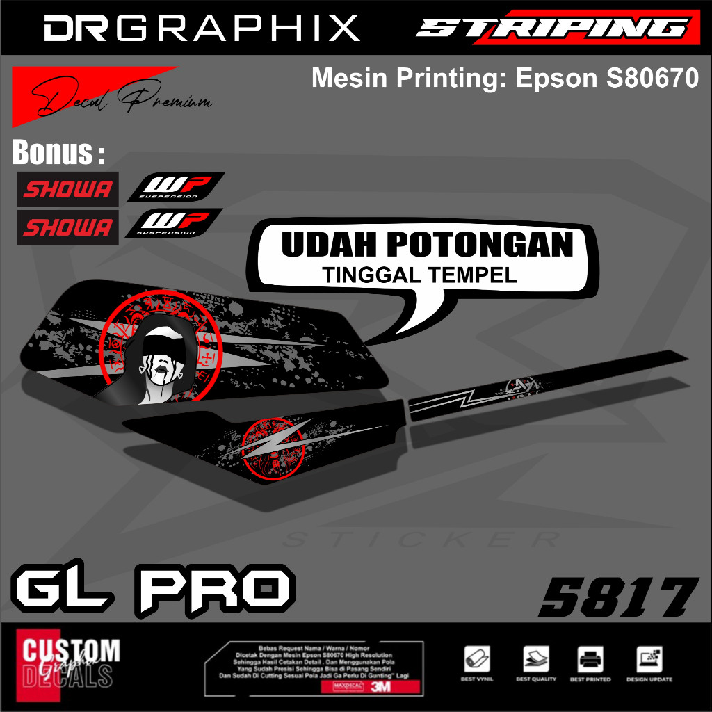 Striping Gl Pro Custom - Striping Gl Variasi Herex - Striping Gl Standart Custom - Striping Gl Herex