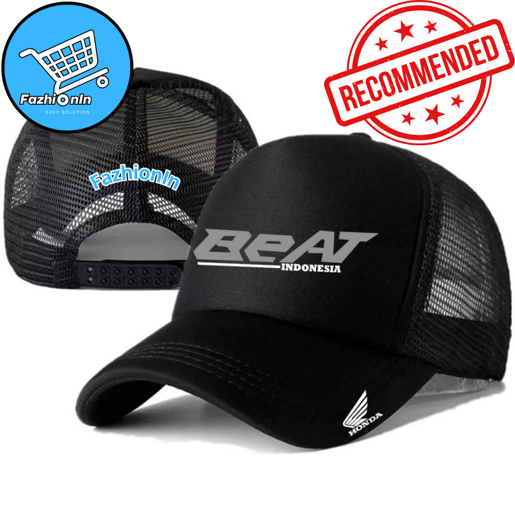 FazhiionIn Topi Trucker HONDA BEAT - Topi Distro HONDA BEAT Logo - Topi HONDA BEAT Premium - Topi Pr
