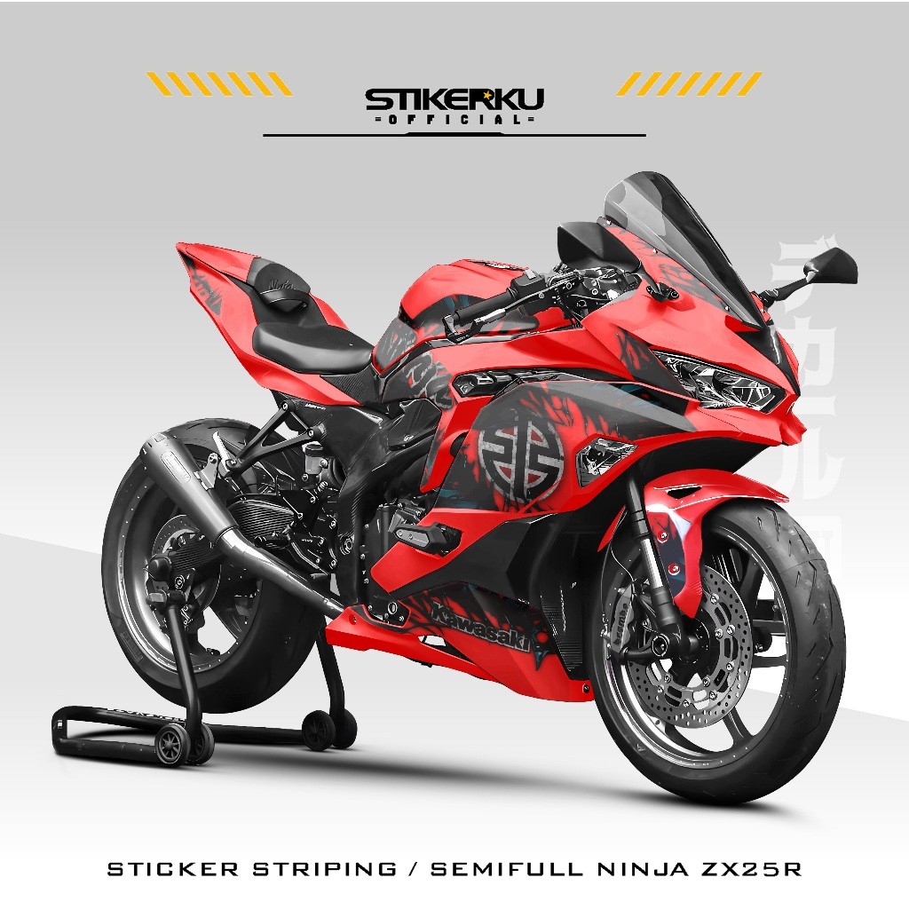 STICKER SEMIFULL NINJA ZX-25R / MOTIF 6 / KAWASAKI ZX25R/
