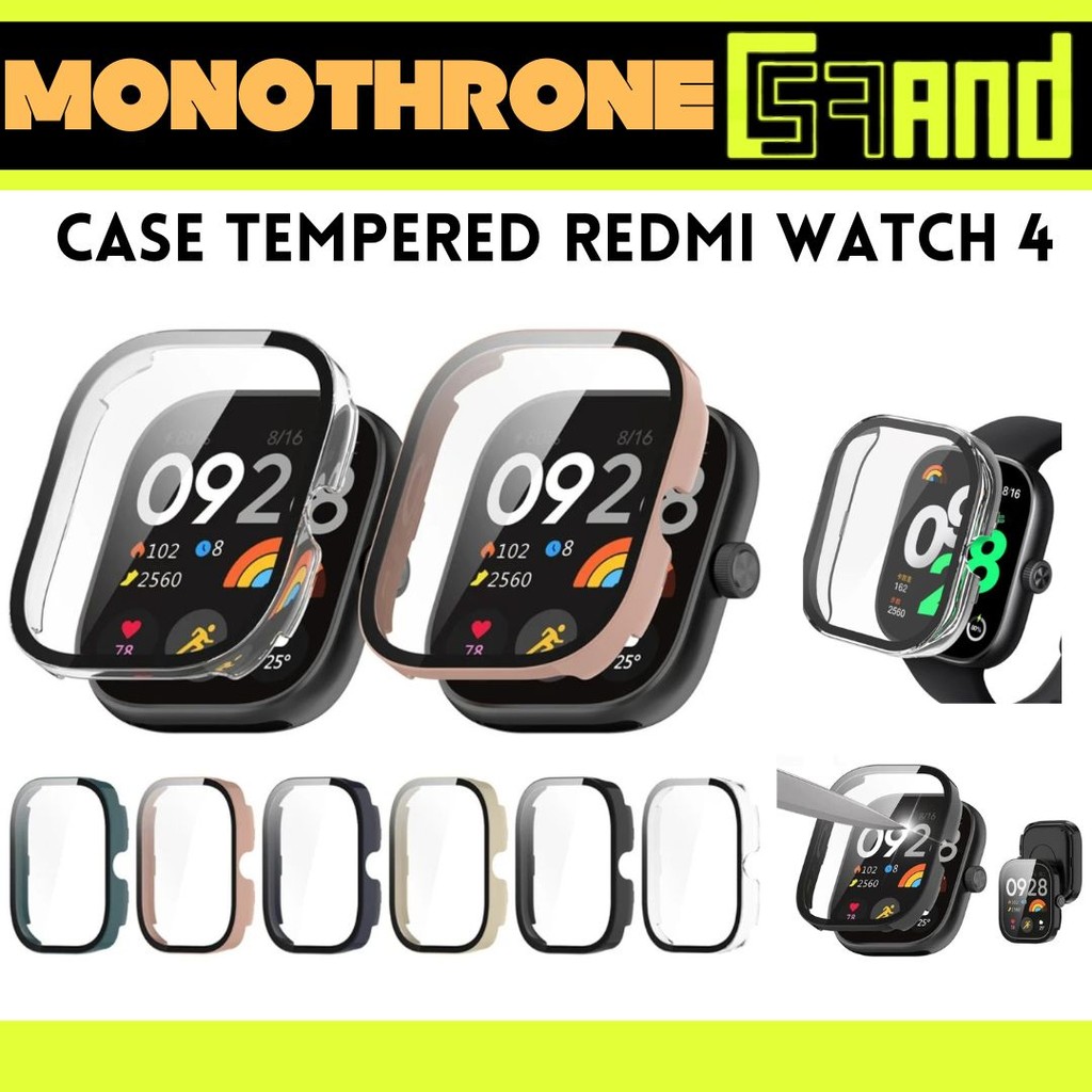 Case Redmi Watch 4 Tempered Glass Hard Case Redmi Watch 4