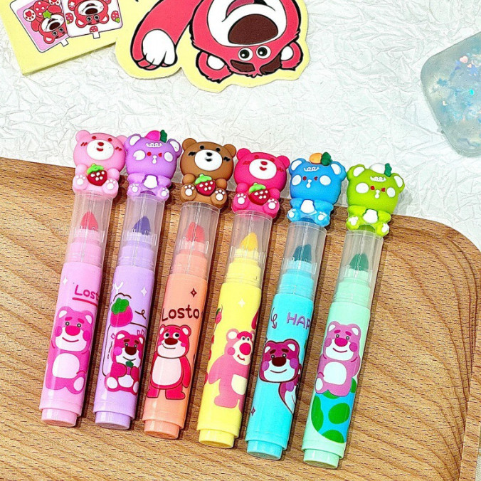 

HFM - Pen marker mini lotso lucu highlighter warna unik