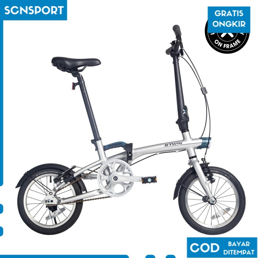 Btwin Sepeda Lipat Cbc 500 Tilt 14" Cn Fr Silver  8527256 SP1