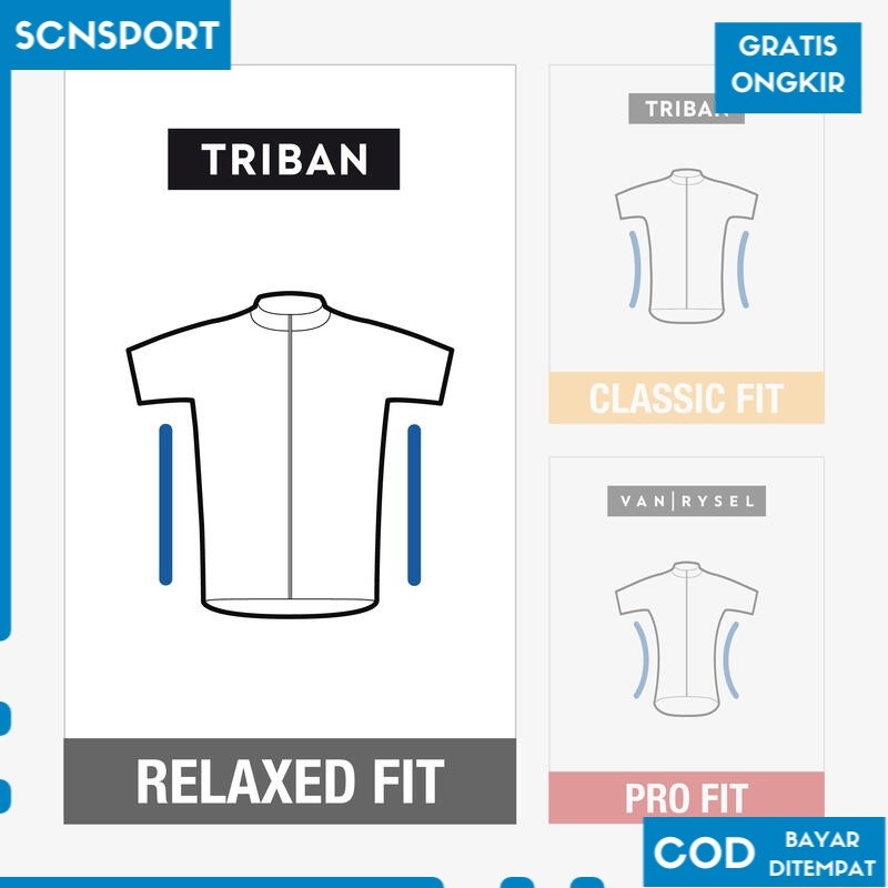 Btwin Jersey Sepeda Men Essential Black  8569821 SP1