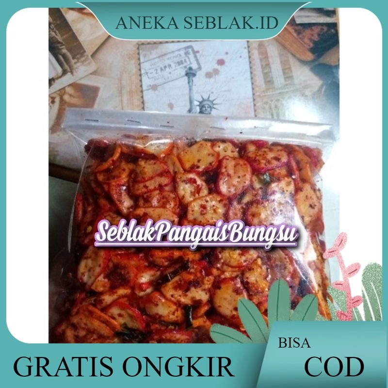 

seblak kering seblak kemplang pedas extra daun jeruk isi 250 gram