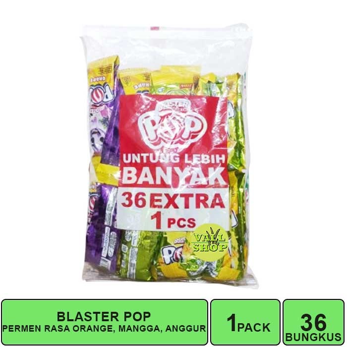 

1 PACK ISI 36 PCS PERMEN BLASTER POP