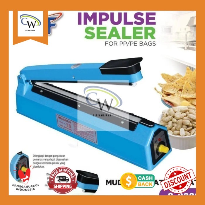 Impulse Sealer 30 cm GSF / Alat pres plastik/ Vacum plastik
