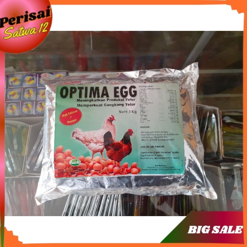 Optima Egg isi 1 kg Vitamin Ayam Petelur perangsang ayam petelur besar dan banyak