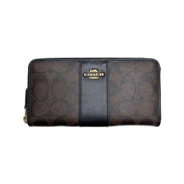 Coach Accordion Signature Zipper Long Wallet