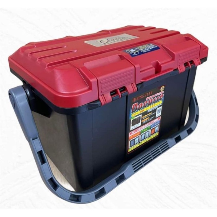 Tackle Box Mancing Docutte RingStar D 4500 4700 5000 Japan BOX MANCING - D-4700, MERAH HITAM