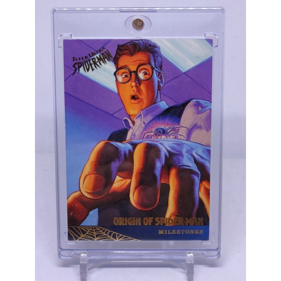 ORIGINAL kartu Fleer Marvel Origin of Spider Man SpiderMan Milestones