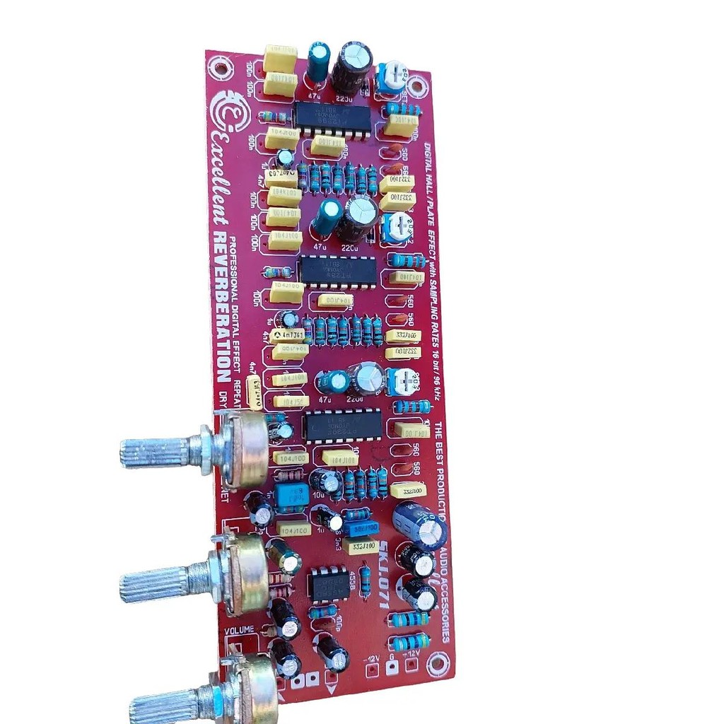 Kit Reverb 3 Potensio komponen MKM digital effect.  -Controller: Volume, Gain dan Repeat(wet&dry con