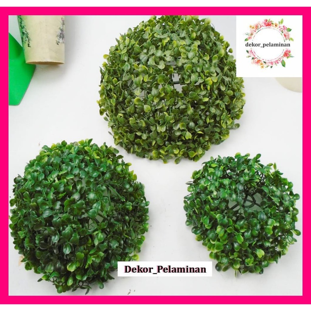 COD BOLA RUMPUT OXYLIA - BOLA DAUN ARTIFICIAL - GROSIR DAUN DEKORASI