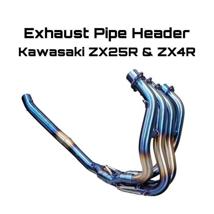 Pipa Header Knalpot ZX25R ZX25RR - Blue stainless