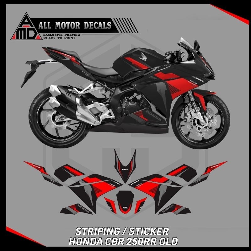 STRIPING HONDA CBR250RR OLD / DECAL CBR 250 RR K64 /  STIKER CUSTOM BMW MOTOR CBR 250RR LAMA / STIKE