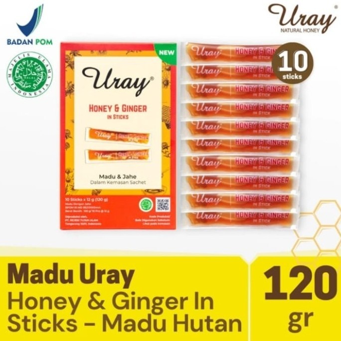 

MADU URAY HONEY & GINGER IN STICKS (box isi 10 sticks @12g)