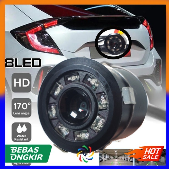 G X 8 Kamera Mundur Mobil Parkir Rear View Camera 8 LED Infrared