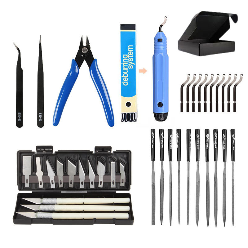 

38 Pcs 3D Model Grinding Tool Deburring Engraving Knife Kit Carving Tool DIY File Cutter Scraper Trimming Tool 3D Print Tool Kit