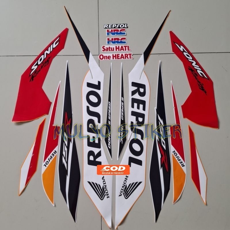 STRIPING STICKER Honda Sonic 150 R 2015 2016 Repsol Fullset