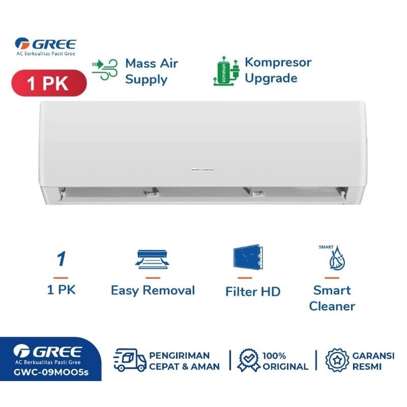 AC Gree 1 PK Standard GWC-09M005S Smart Cleaner GWC-09MOO5S