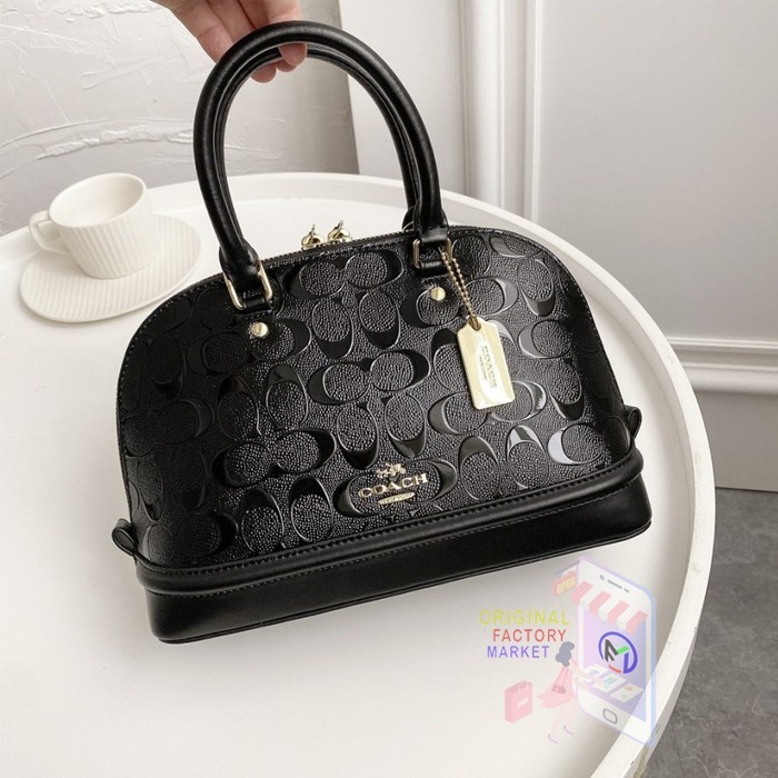 Handbag Hitam Elegant Premium - Tas Kerja Wanita Kulit Import Quality 2 Way Bag