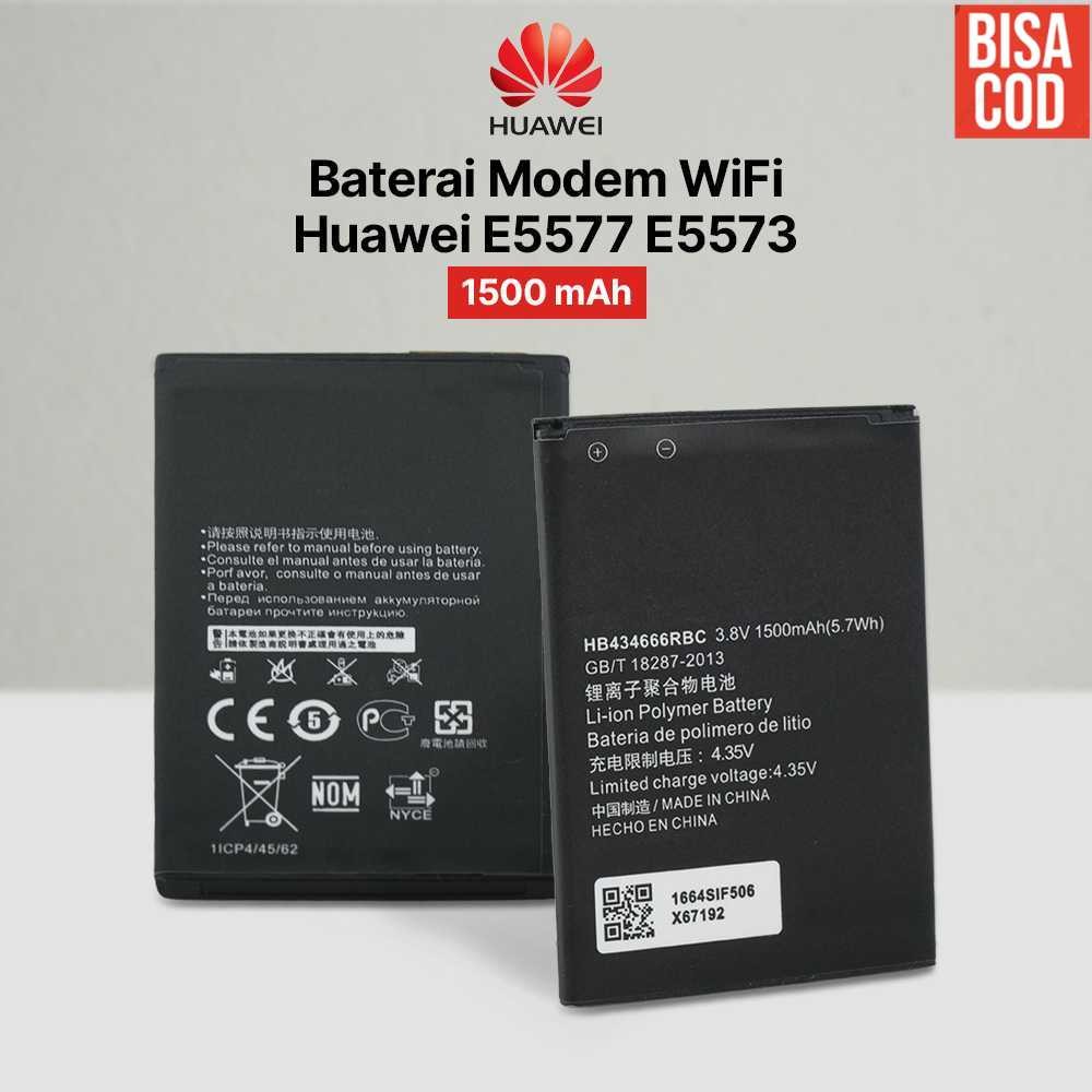 ( Store27 bisa COD ) Baterai Modem WiFi Huawei E5577 E5573 1500mAh - HB434666RBC