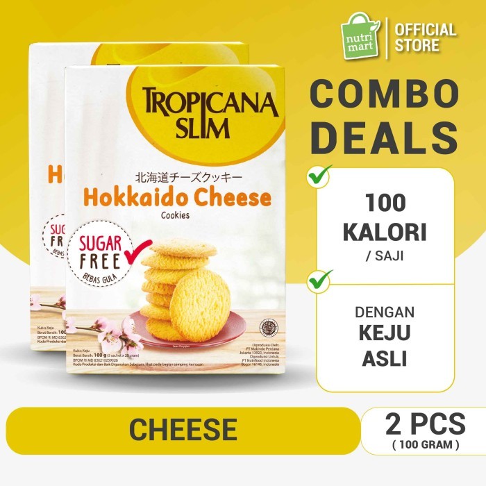 

Twin Pack: Tropicana Slim Hokkaido Cheese Cookies (5 Sch) - Sugar FREE
