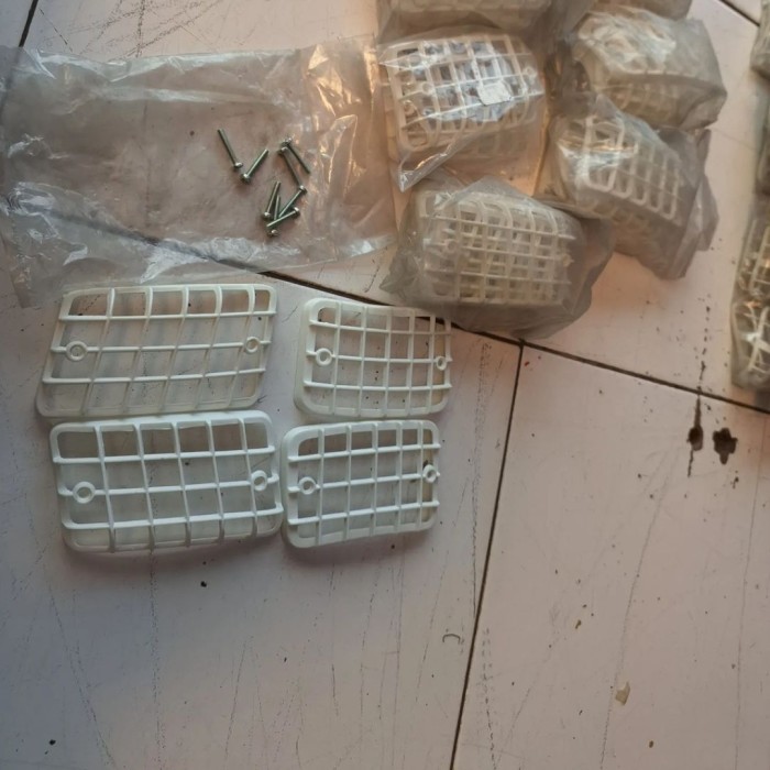 Grill sein vespa corsa/PK ori nos italy set depan belakang set baut nya putih cakep langka