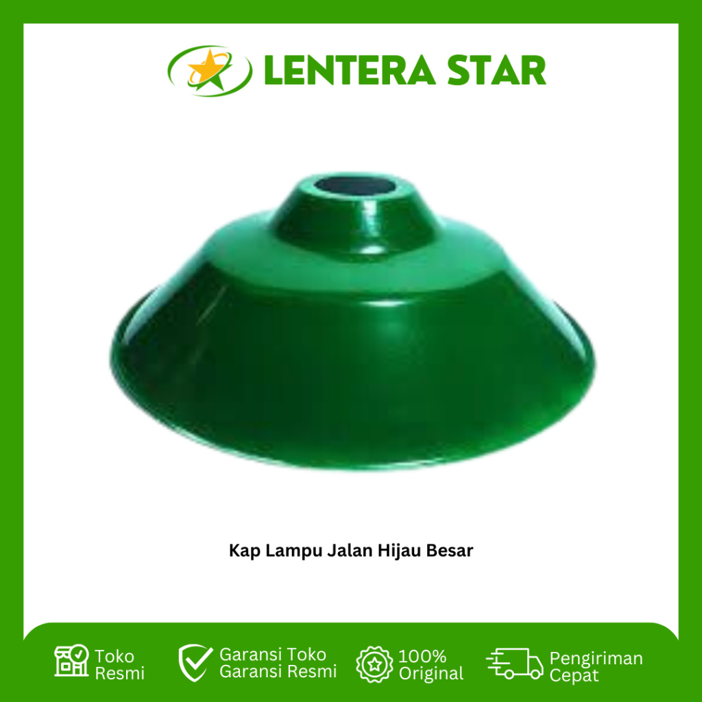 Kap Lampu Jalan Hijau Besar