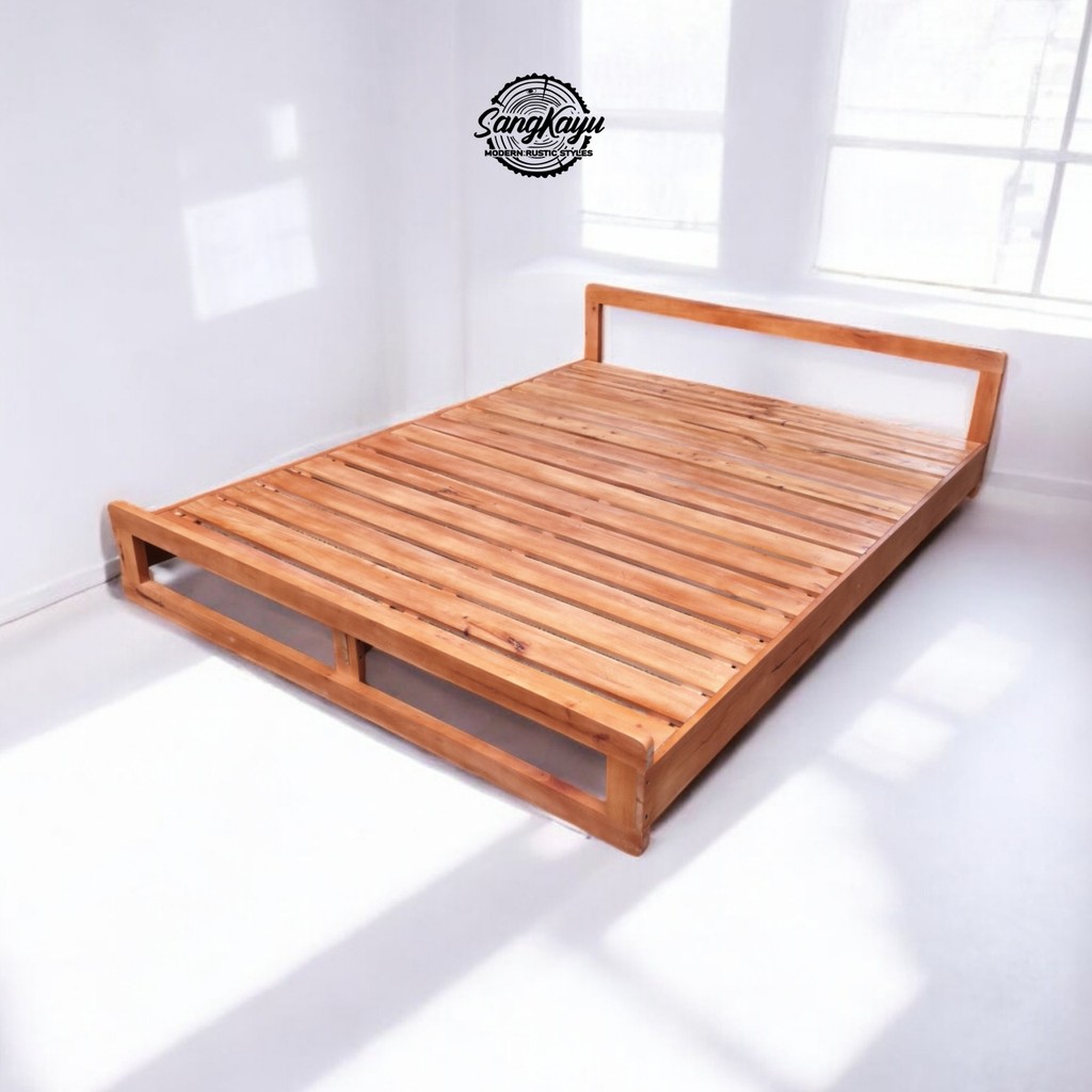 SangKayu Rangka Tempat Tidur Kayu Single Divan Kayu Divan Minimalis Kayu / Alas Kasur Kayu / Dipan K