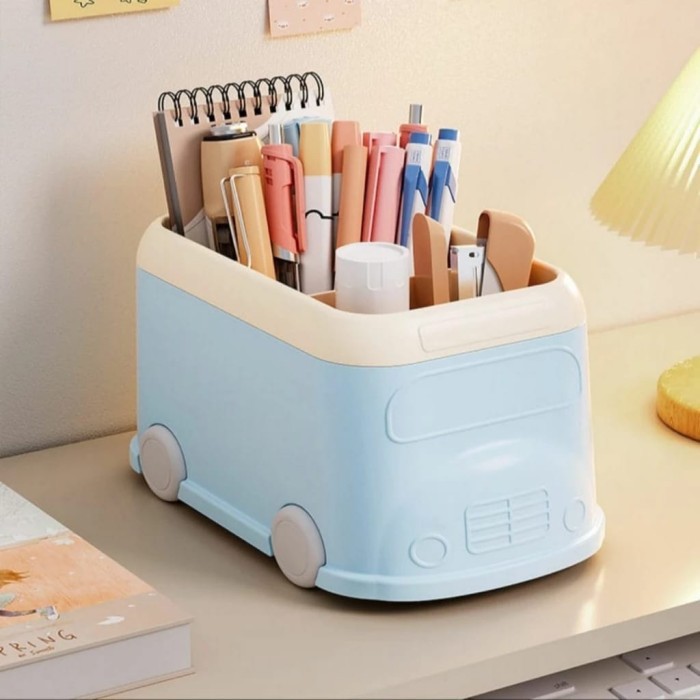 

[ VC ] Kotak Pensil Model Bus 3 Sekat Lucu / 3 Grid Storage Box