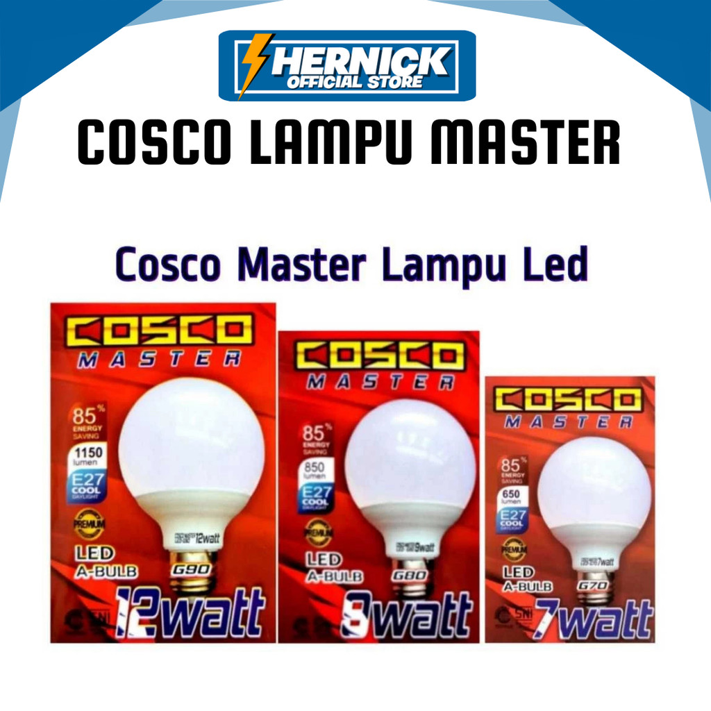 Lampu LED Bohlam 5W 9W 12W 15W 18W 20W Cosco Master SNI & Garansi 1 Th - 5 Watt / HERNICKSTORE