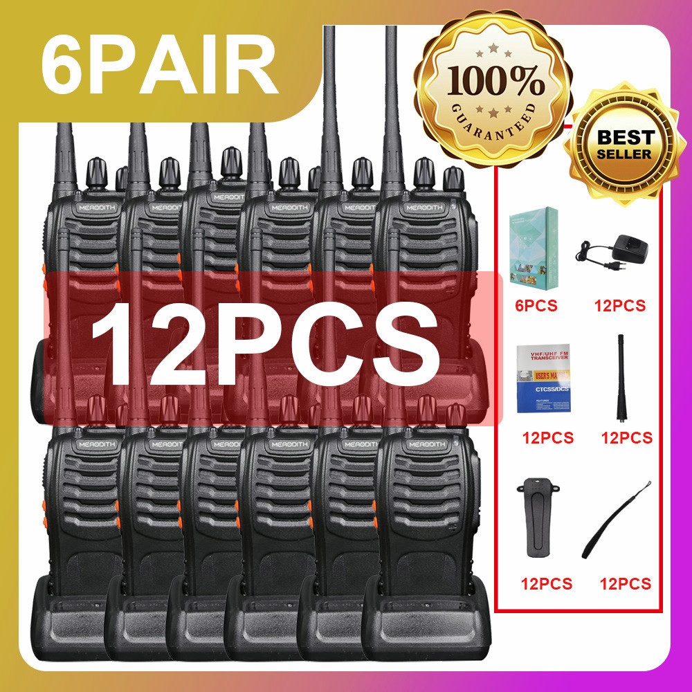 HT Handy Talky MERODITH-888S Radio Komunikasi Uhf Walky Talky 12 units Walkie talkie