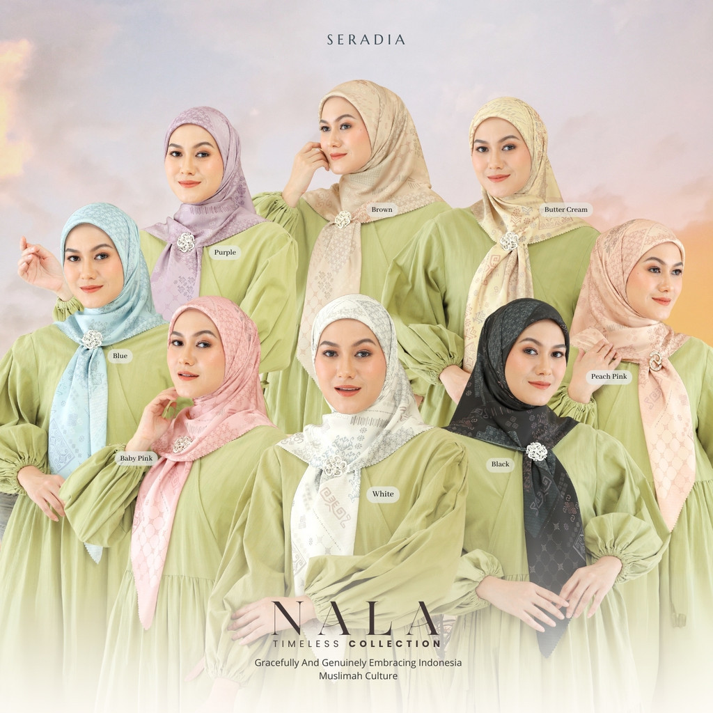 Seradia Hijab - Segi Empat Motif Nala - Timeless Collection