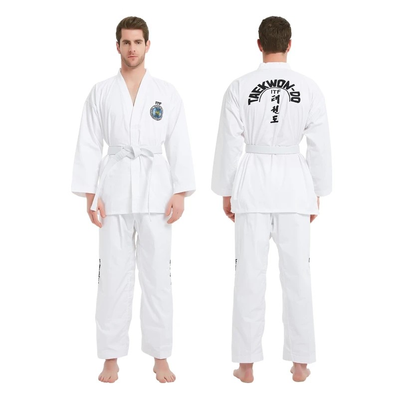 Professional ITF Taekwondo Uniform Taekwondo Student Doboks Suit Kimono Martial Arts TKD Clothes Lon