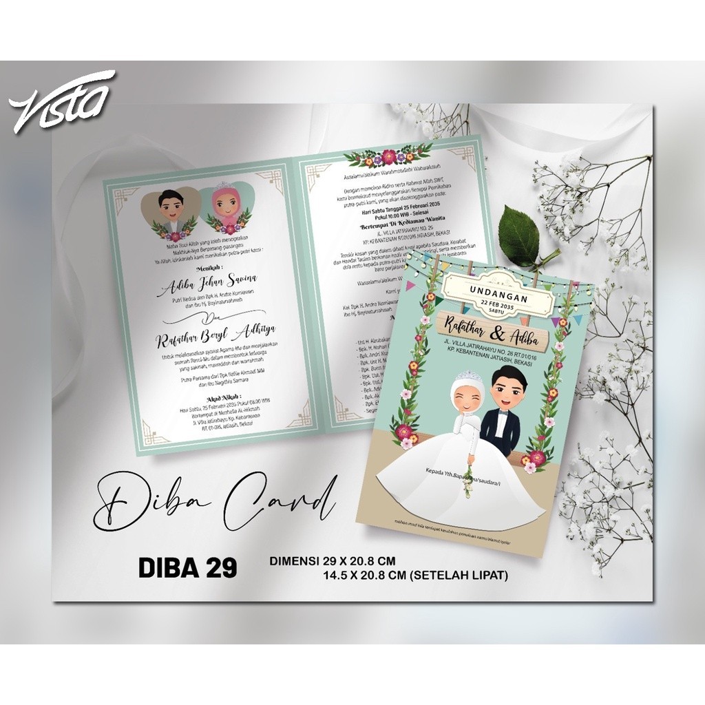 Blangko  diba card 29  Wedding Invitation