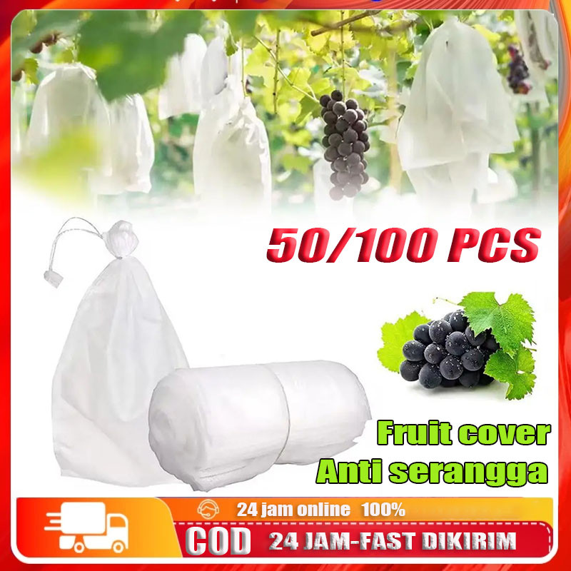 【Ready stok,COD】50/100PCS Fruit Cover/Pembungkus Buah/ Fruit Cover Anti Serangga/Buah Anggur/Strawbe