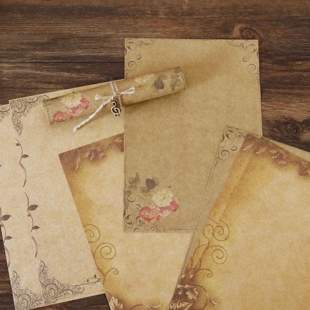 

Europe Style Kraft Envelope Letter Paper With Rope Vintage Letter Message Pad Wedding Letter School Stationery Writing Supplies